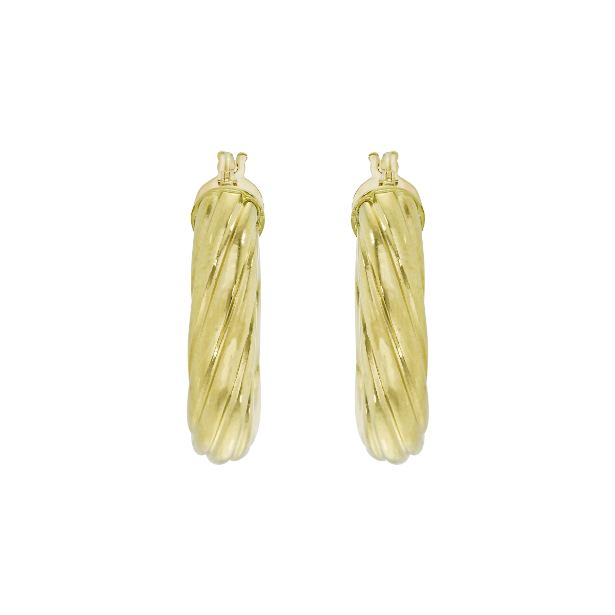Candongas en oro amarillo de 18 Kilates, Melcocha, 5.50 mm. de ancho