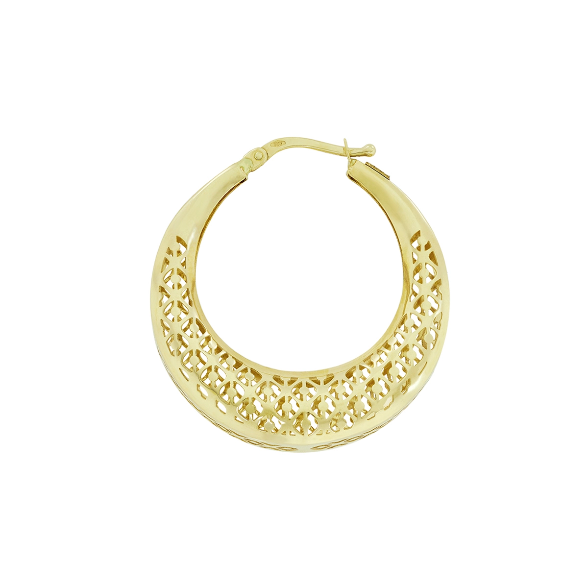 Candongas en oro amarillo de 18 Kilates con visos, Degrade, 3 mm. de ancho