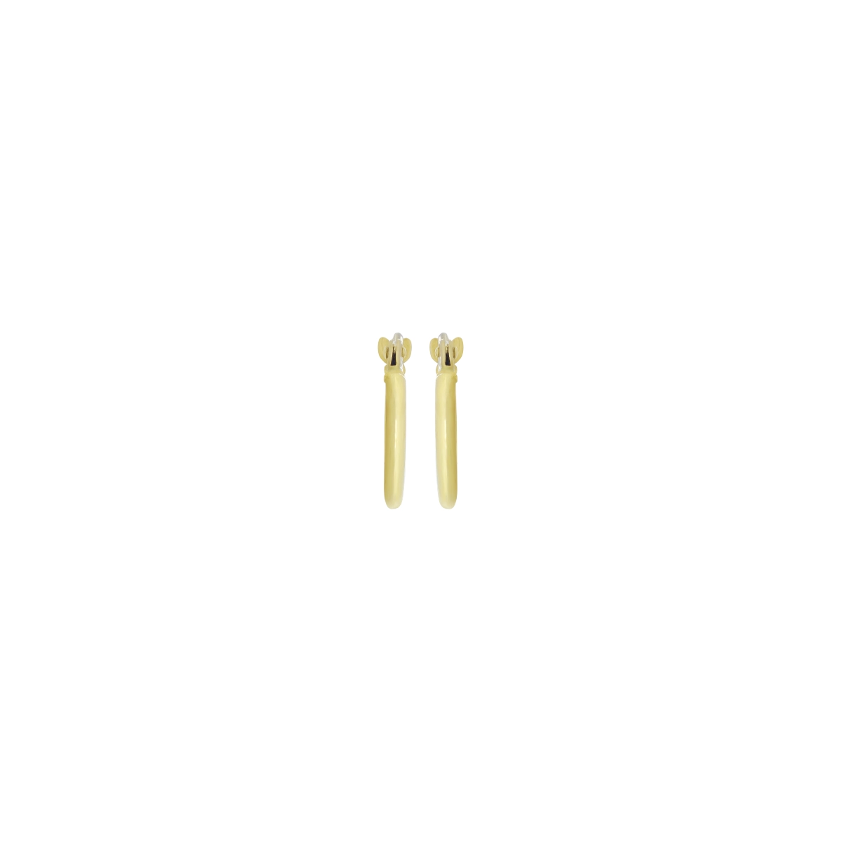 Candongas en oro amarillo de 18 Kilates, Tubo, 1 mm. de ancho