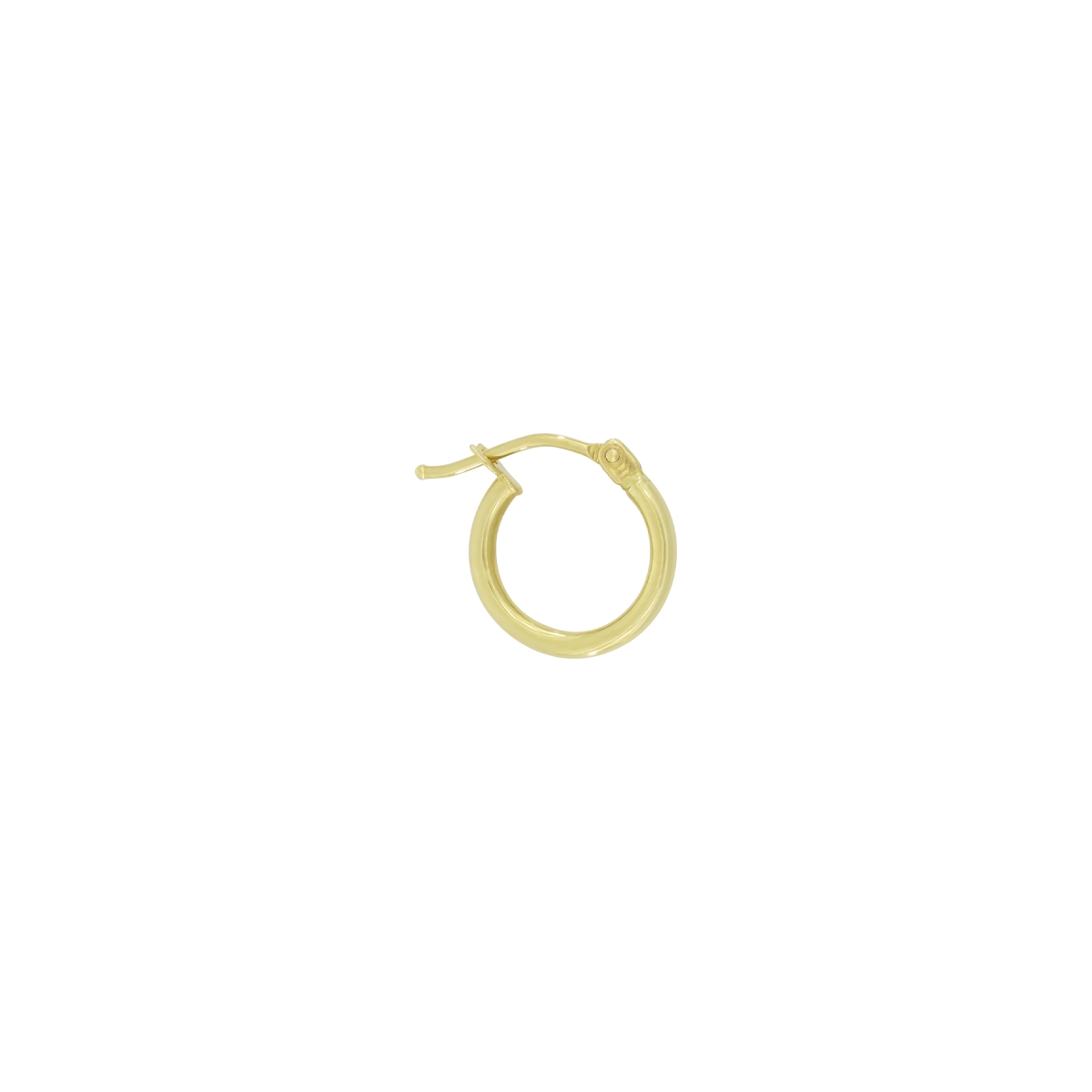 Candongas en oro amarillo de 18 Kilates, Tubo, 1 mm. de ancho
