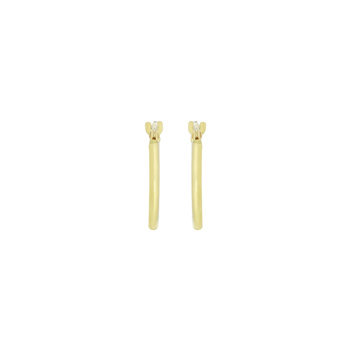 Candongas en oro amarillo de 18 Kilates, Tubo, 1.5 mm. de ancho