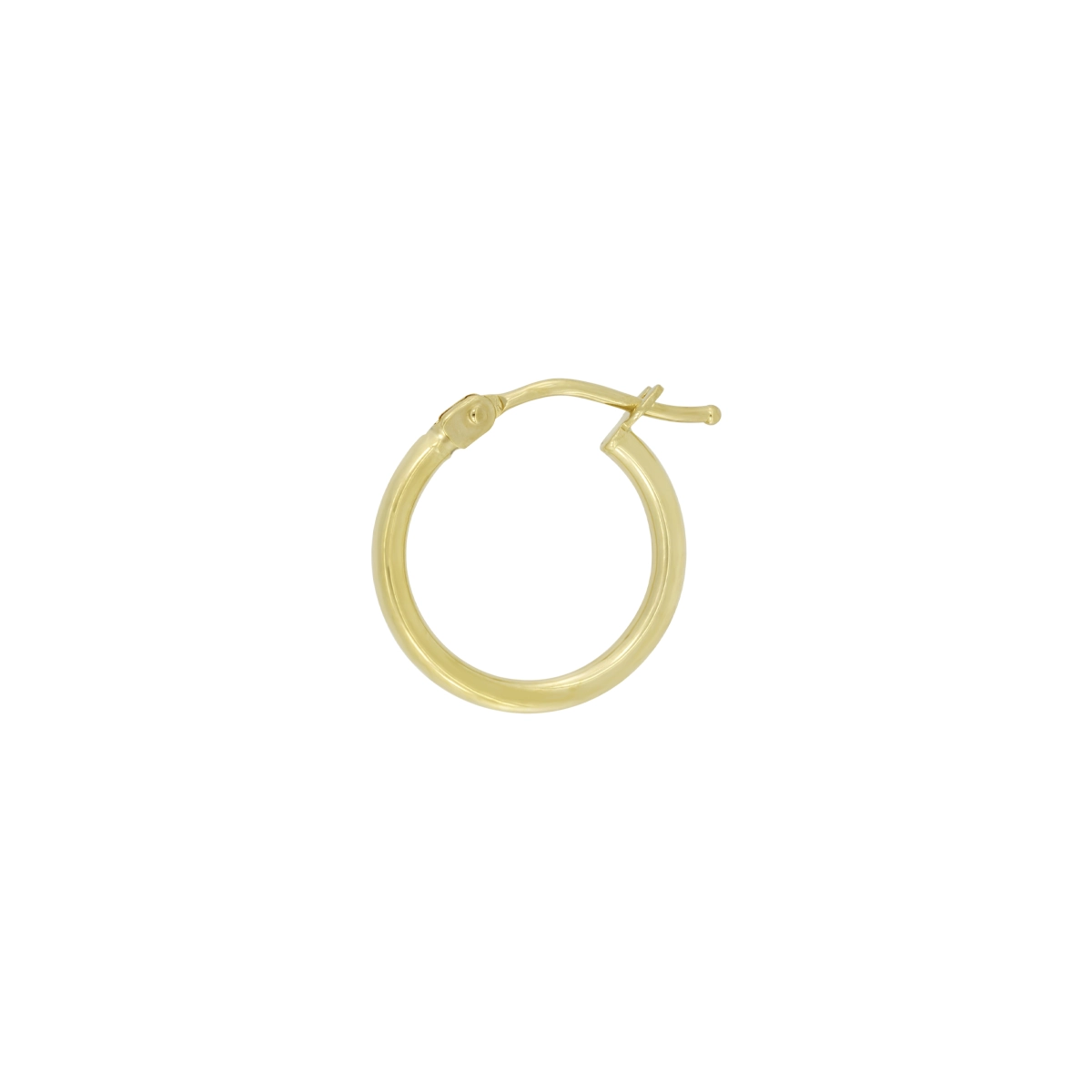 Candongas en oro amarillo de 18 Kilates, Tubo, 1.5 mm. de ancho