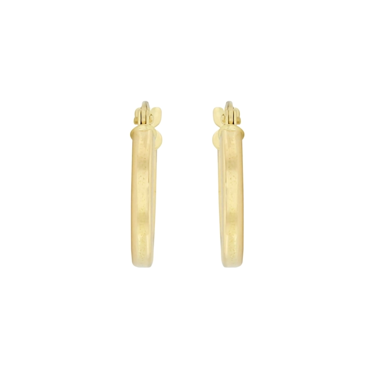 Candongas en oro amarillo de 18 Kilates, Plana, 2 mm. de ancho