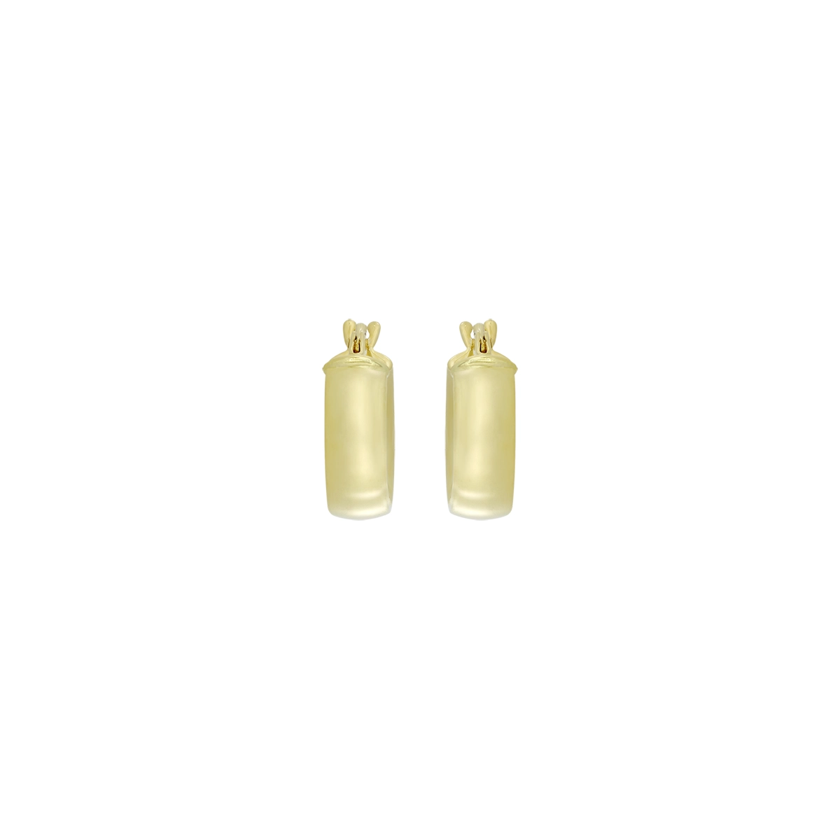 Candongas en oro amarillo de 18 Kilates, 1/2 caña, 3.5 mm. de ancho