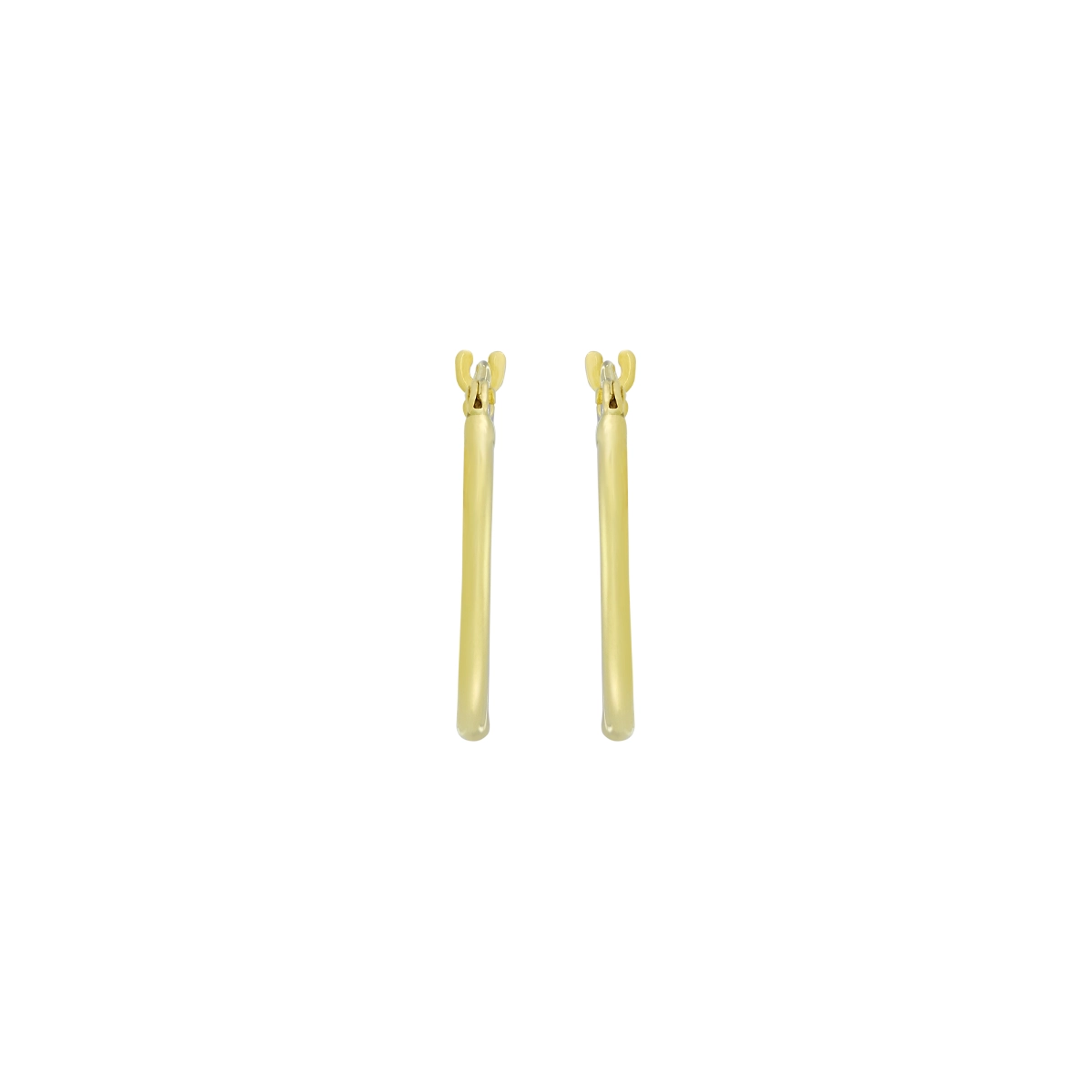 Candongas en oro amarillo de 18 Kilates, Tubo, 1.50 mm. de ancho