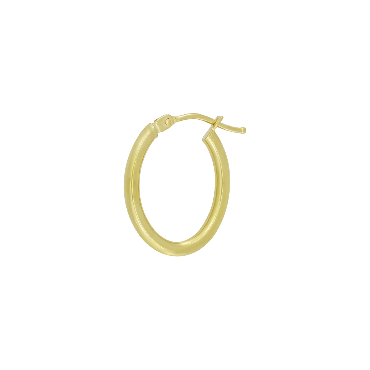 Candongas en oro amarillo de 18 Kilates, Tubo, 2 mm. de ancho