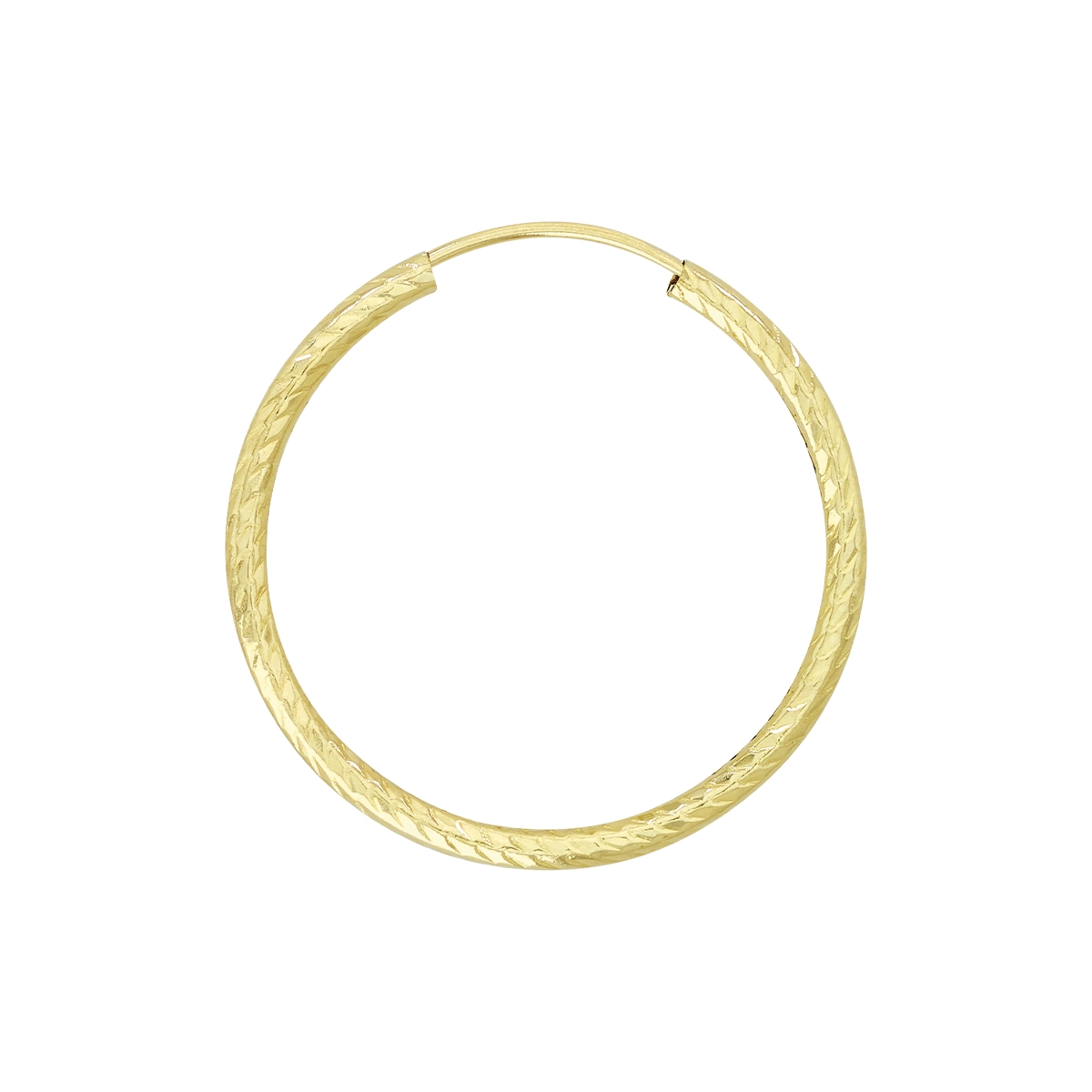 Candongas en oro amarillo de 18 Kilates con visos, Tubo, 1.50 mm. de ancho