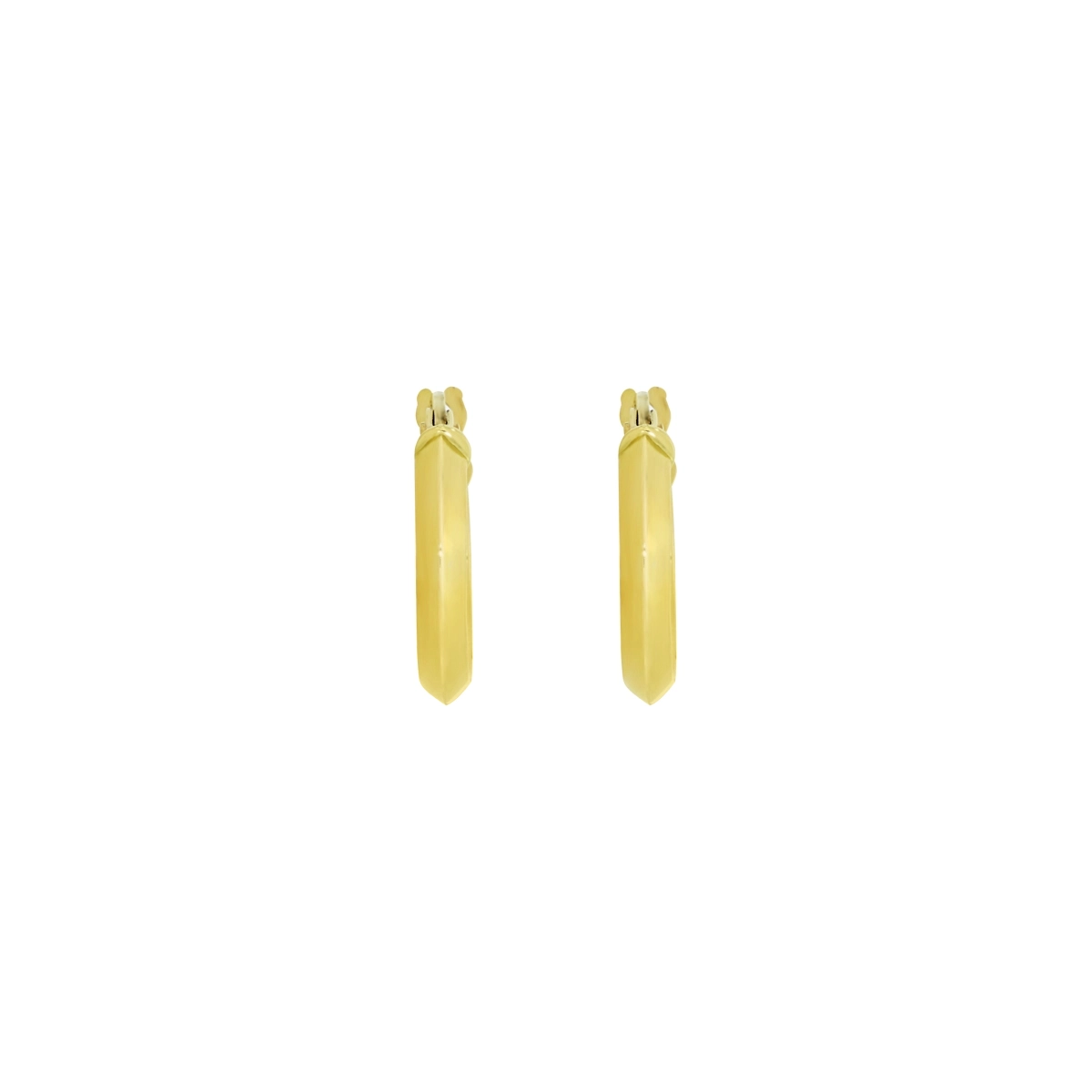 Candongas en oro amarillo de 18 Kilates, Angulo, 2 mm. de ancho