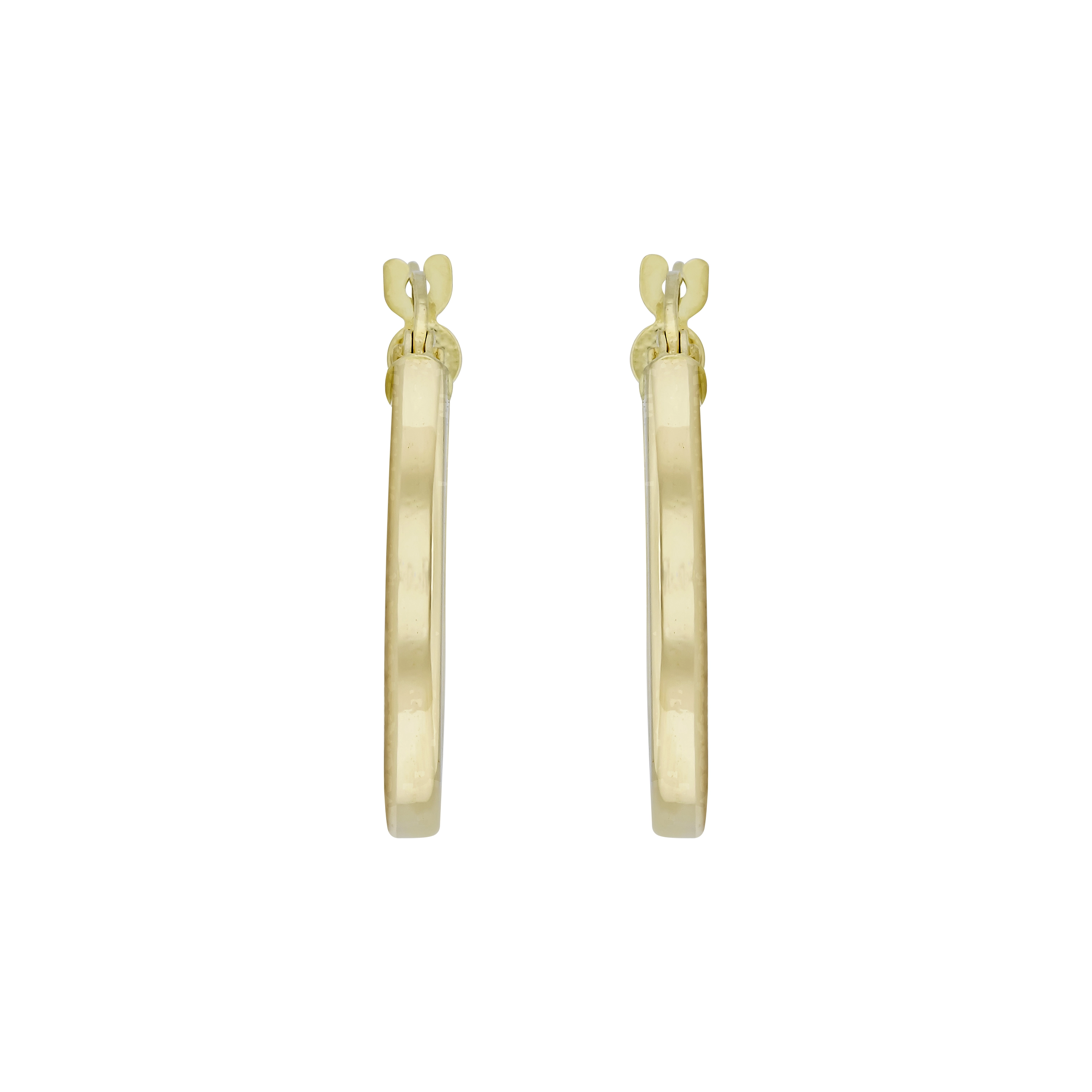 Candongas en oro amarillo de 18 Kilates, Plana, 2 mm. de ancho