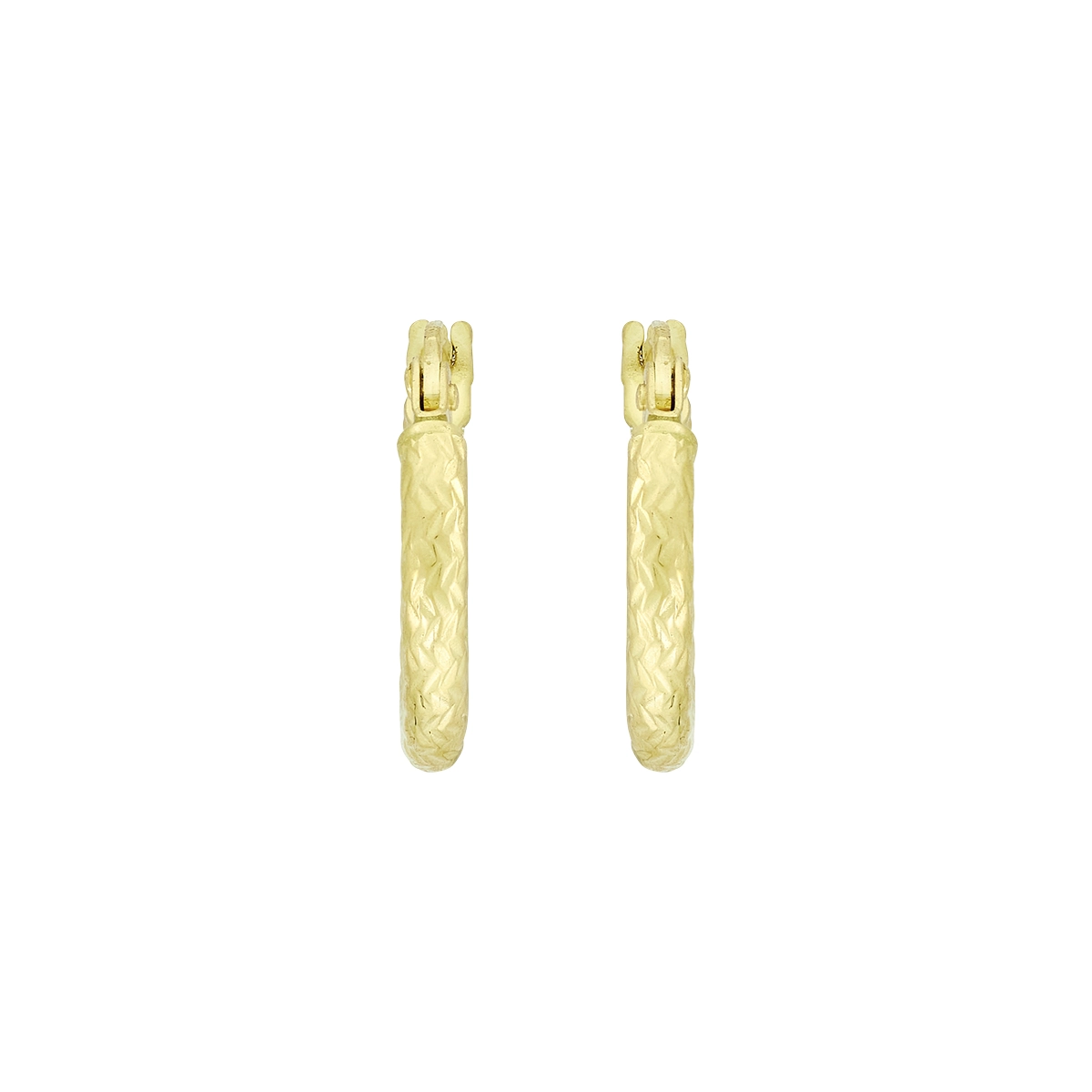 Candongas en oro amarillo de 18 Kilates con visos, Tubo, 2 mm. de ancho