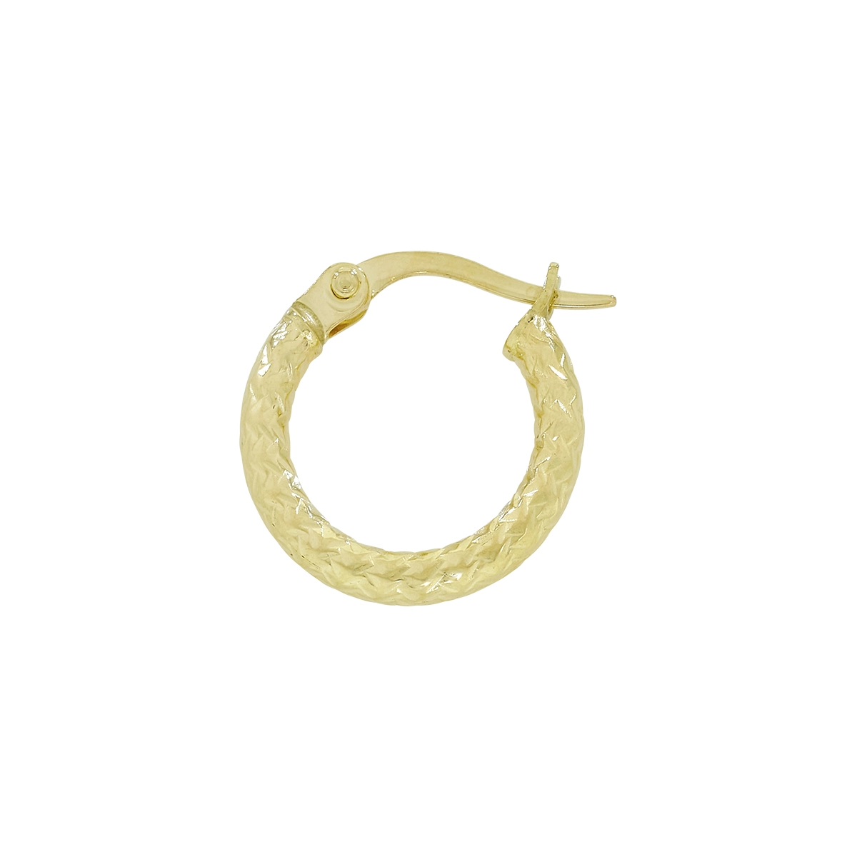 Candongas en oro amarillo de 18 Kilates con visos, Tubo, 2 mm. de ancho