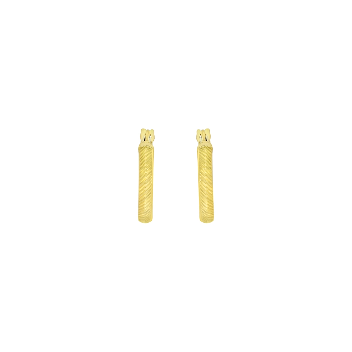 Candongas en oro amarillo de 18 Kilates, 1/2 caña, 2 mm. de ancho