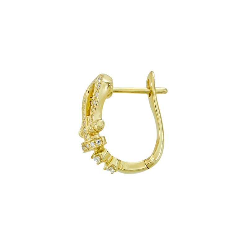 Candongas en oro amarillo de 18 Kilates, con diamantes de 0.28 Ct