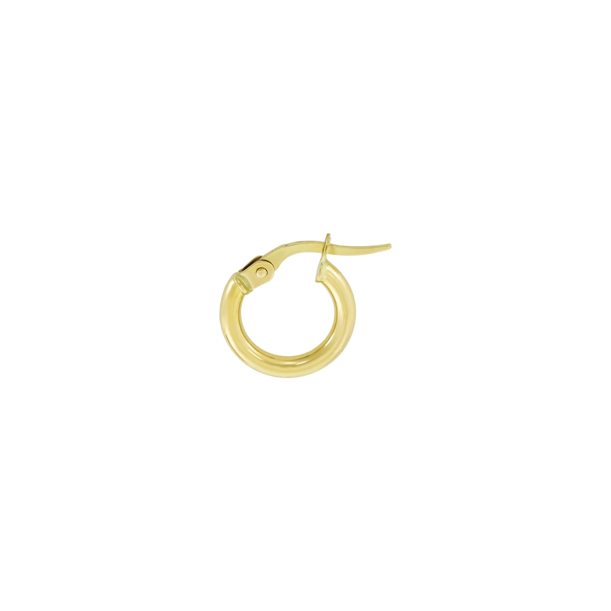 Candongas en oro amarillo de 18 Kilates, Tubo, 2 mm. de ancho