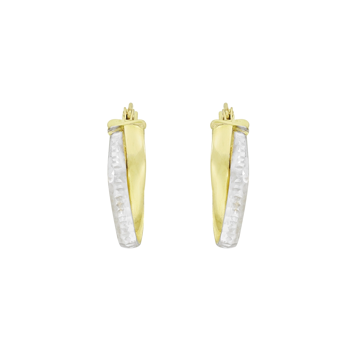 Candongas en oro amarillo de 18 Kilates con visos, Rombo, 2.50 mm. de ancho