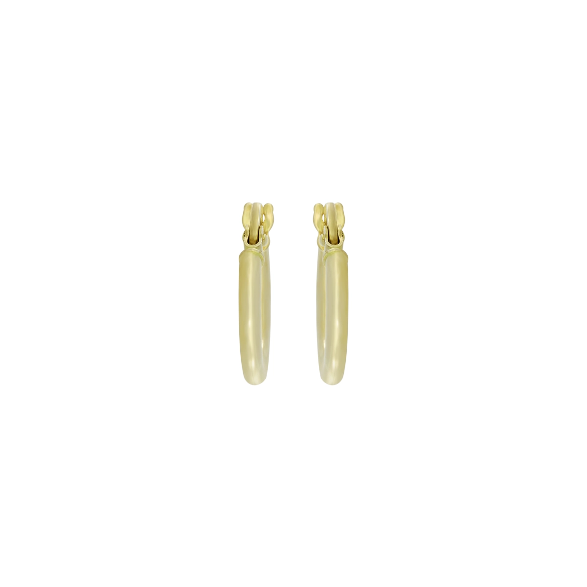 Candongas en oro amarillo de 18 Kilates, Tubo, 1.50 mm. de ancho