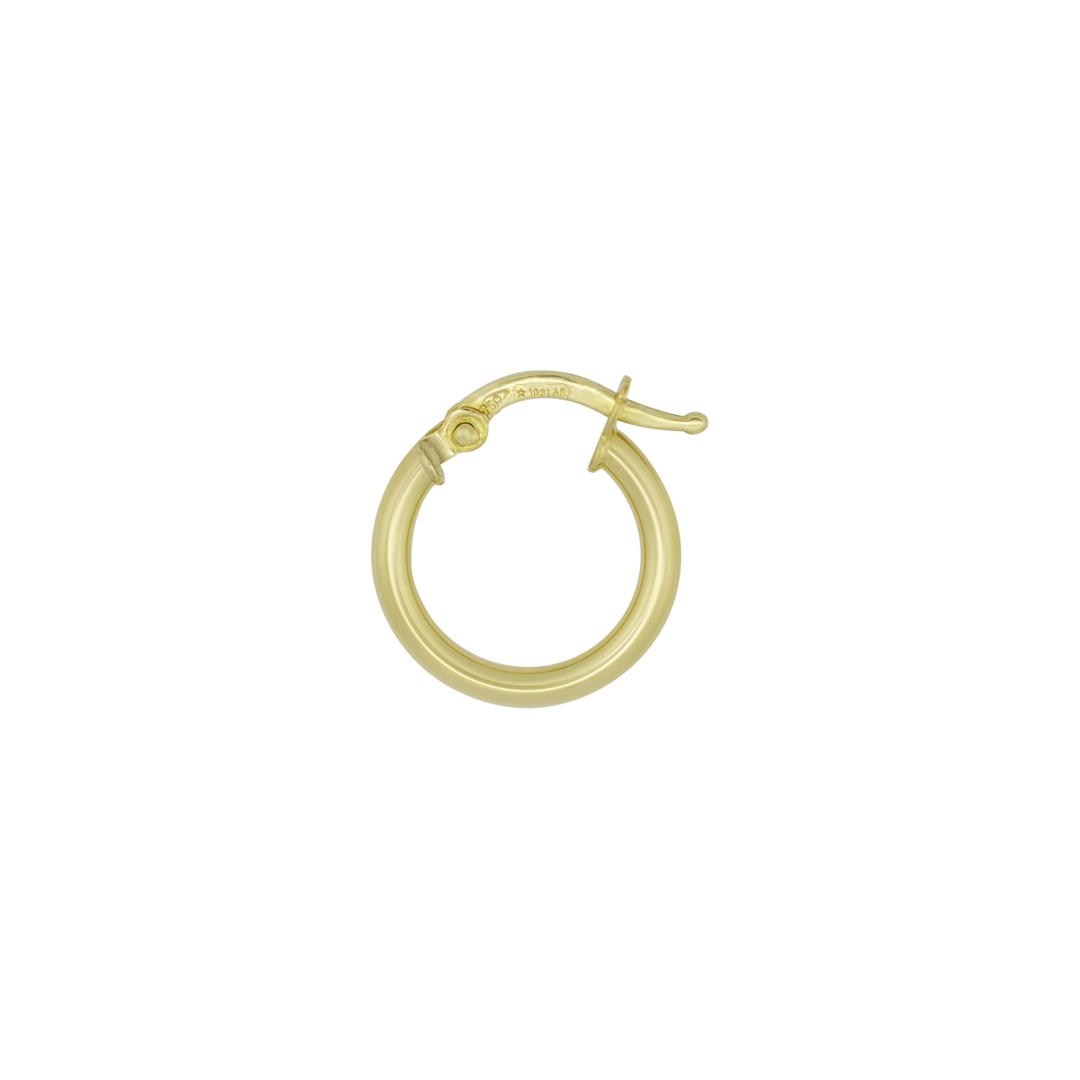 Candongas en oro amarillo de 18 Kilates, Tubo, 1.50 mm. de ancho