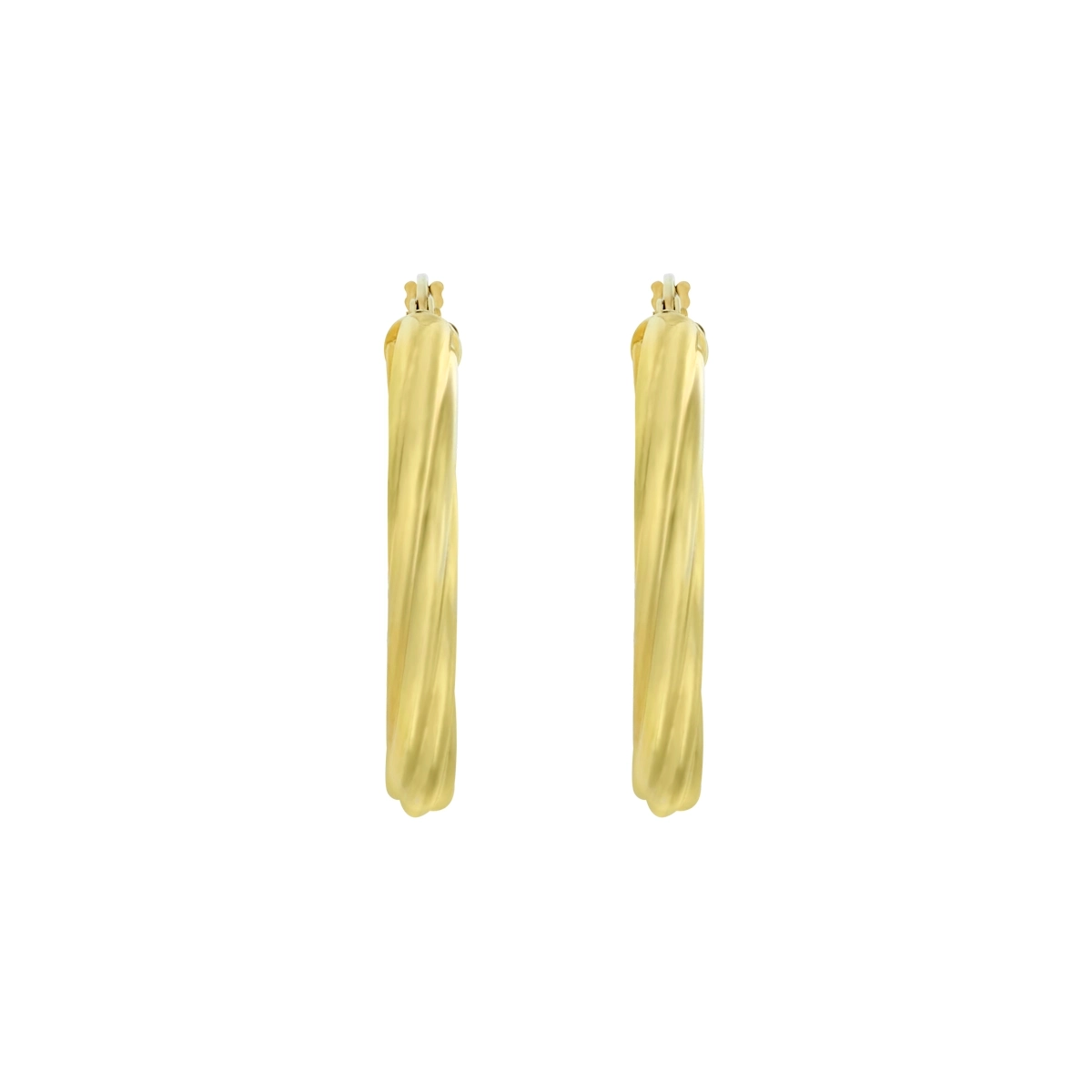Candongas en oro amarillo de 18 Kilates, Melcocha, 3.50 mm. de ancho