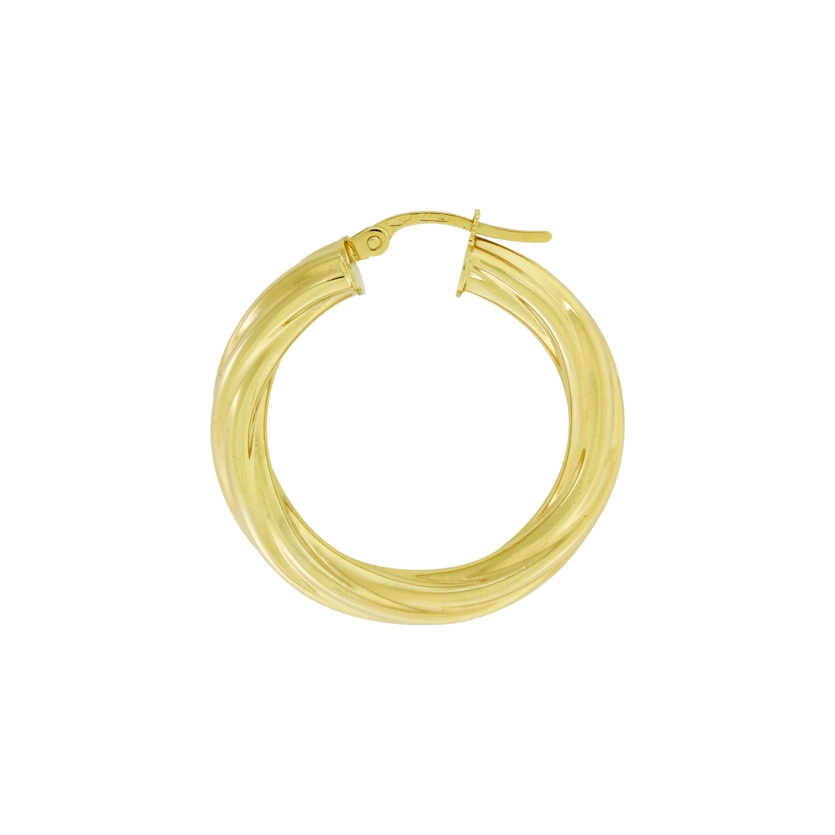 Candongas en oro amarillo de 18 Kilates, Melcocha, 3.50 mm. de ancho