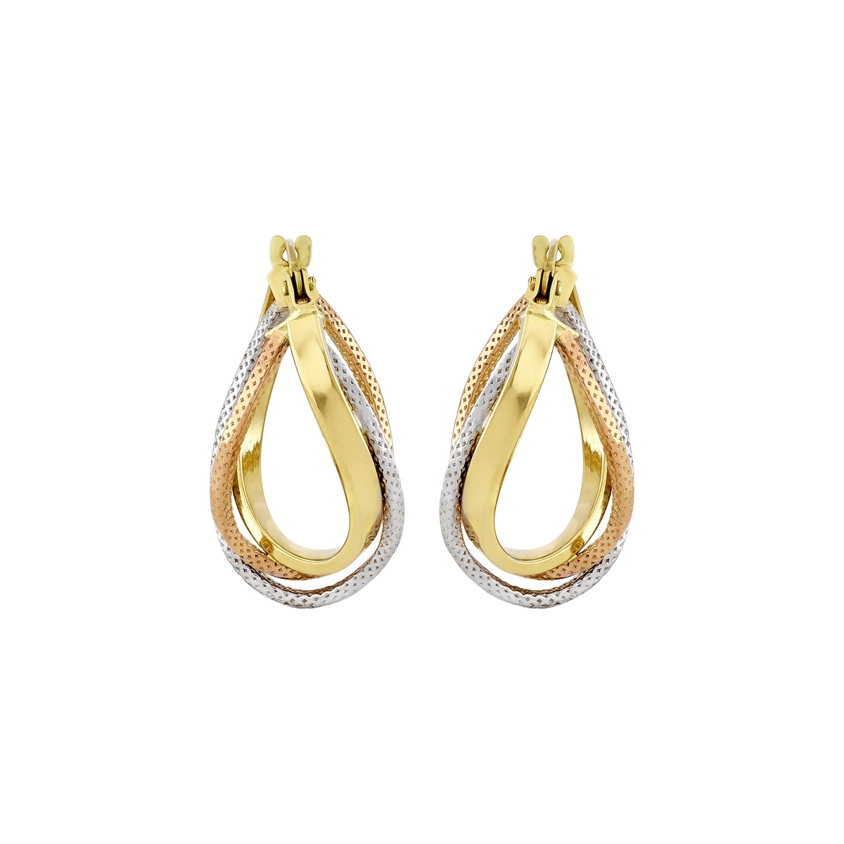 Candongas en oro amarillo de 18 Kilates con visos, Plana, 2 mm. de ancho