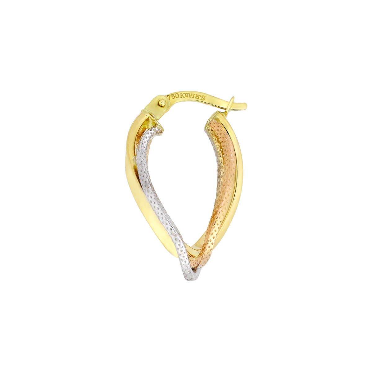 Candongas en oro amarillo de 18 Kilates con visos, Plana, 2 mm. de ancho