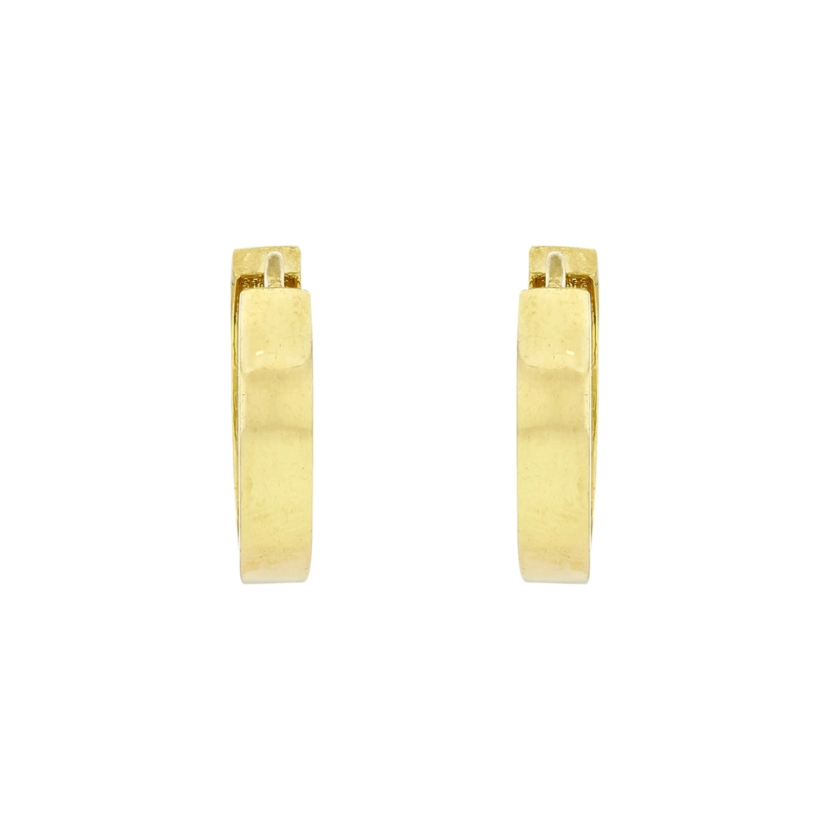 Candongas en oro amarillo de 18 Kilates, Plana, 3 mm. de ancho