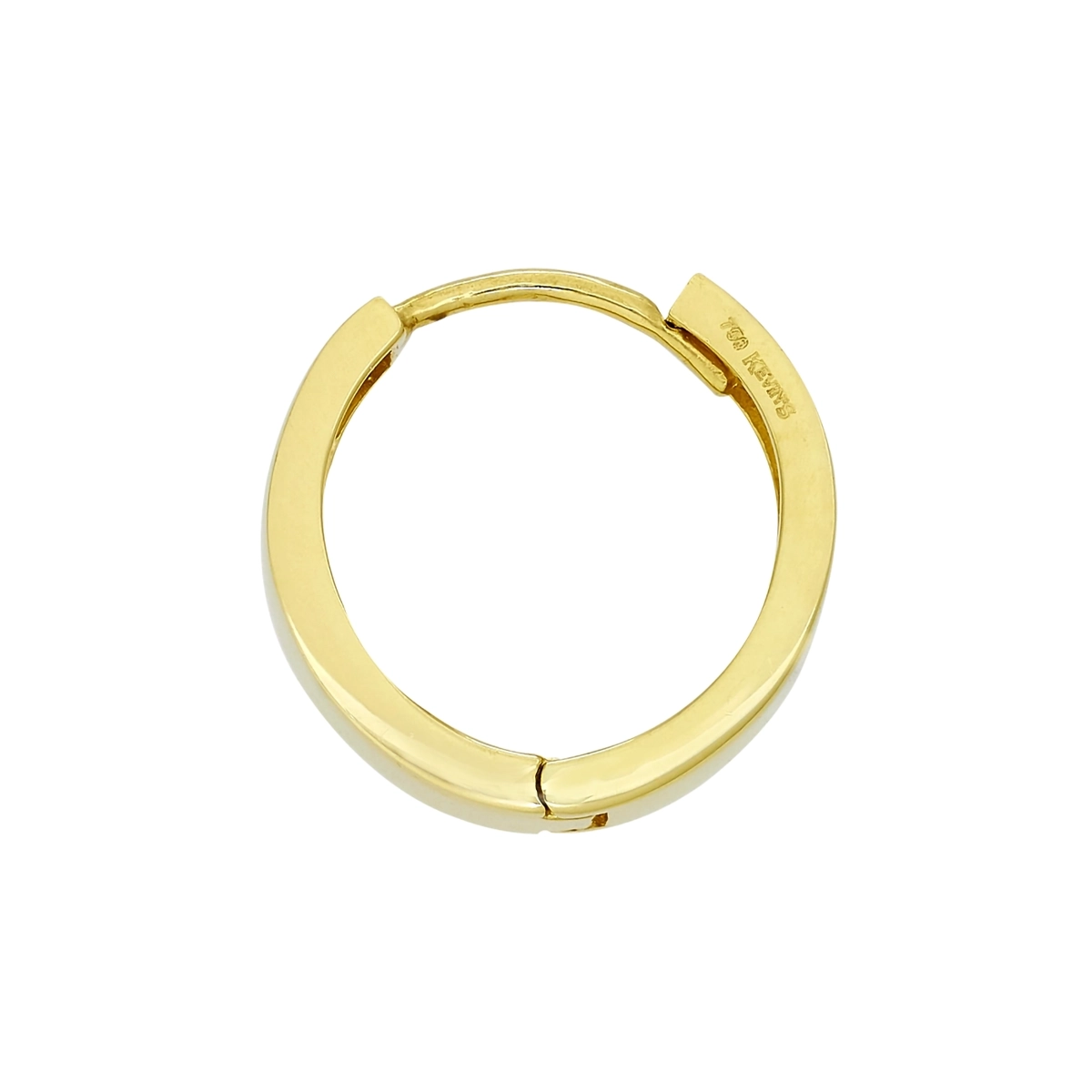 Candongas en oro amarillo de 18 Kilates, Plana, 3 mm. de ancho
