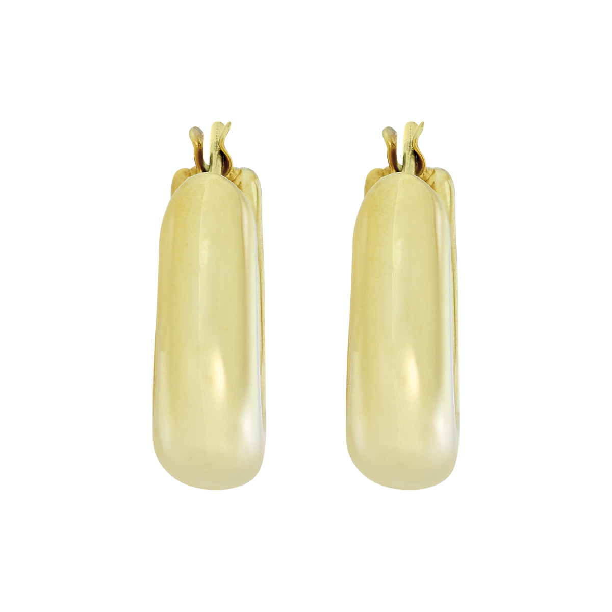 Candongas en oro amarillo de 18 Kilates, Abombada, 5 mm. de ancho