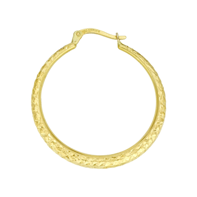 Candongas en oro amarillo de 18 Kilates con visos, Degrade, 3 mm. de ancho