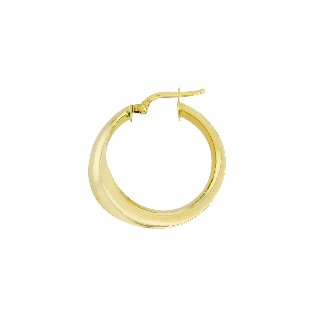 Candongas en oro amarillo de 18 Kilates, Semientorchada, 2 mm. de ancho