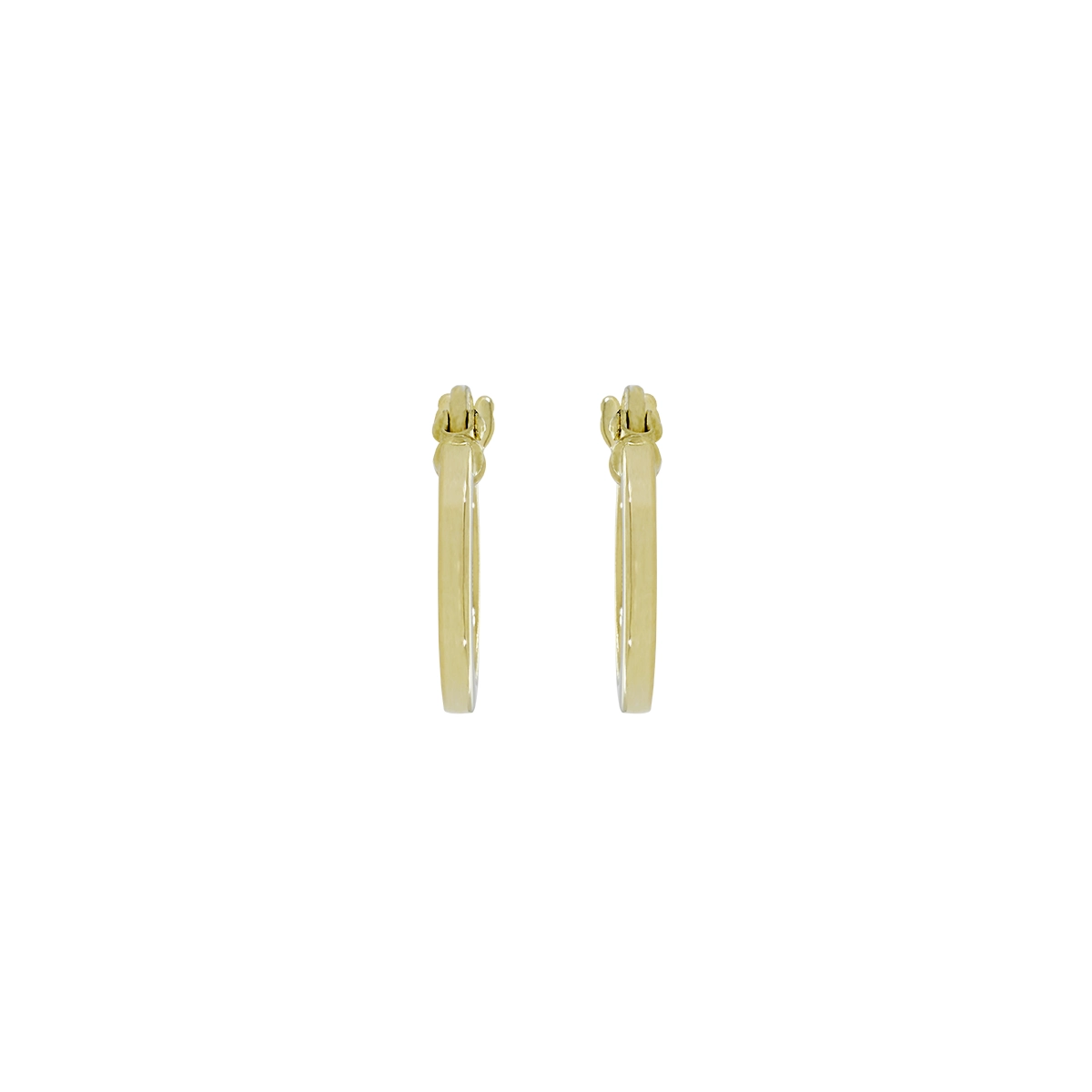 Candongas en oro amarillo de 18 Kilates, Plana, 1.50 mm. de ancho