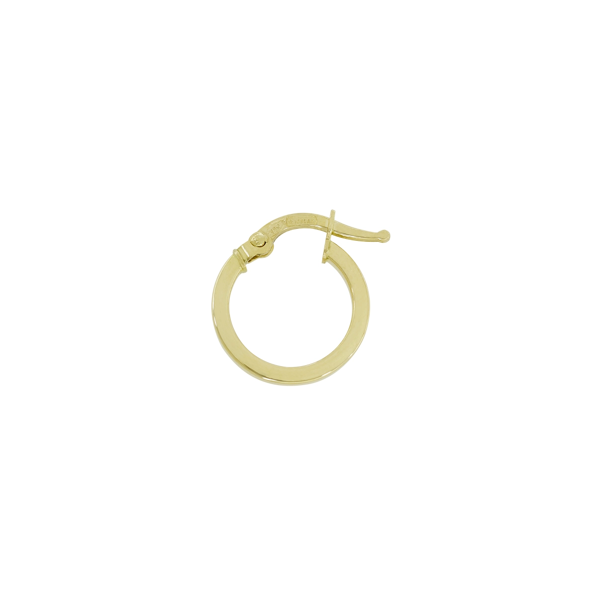 Candongas en oro amarillo de 18 Kilates, Plana, 1.50 mm. de ancho