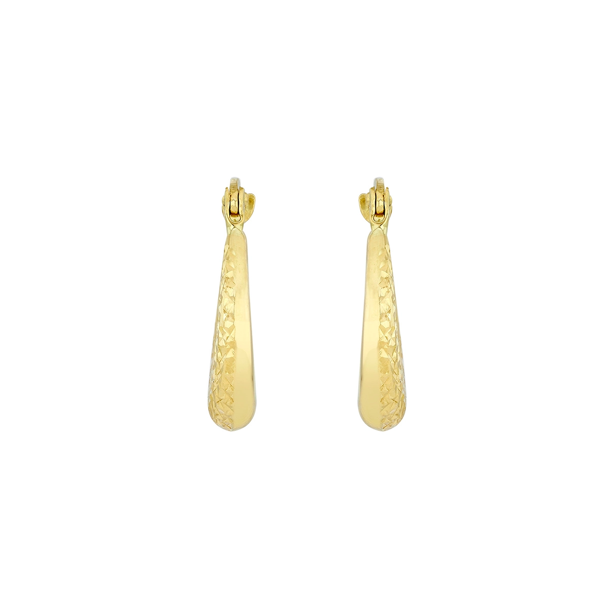Candongas en oro amarillo de 18 Kilates con visos, Degrade, 3 mm. de ancho