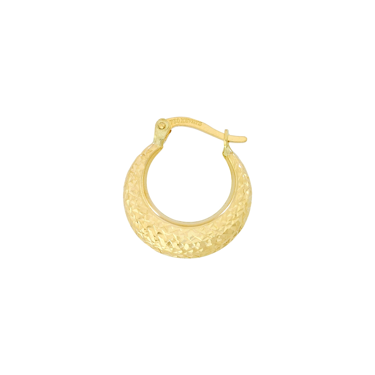 Candongas en oro amarillo de 18 Kilates con visos, Degrade, 3 mm. de ancho