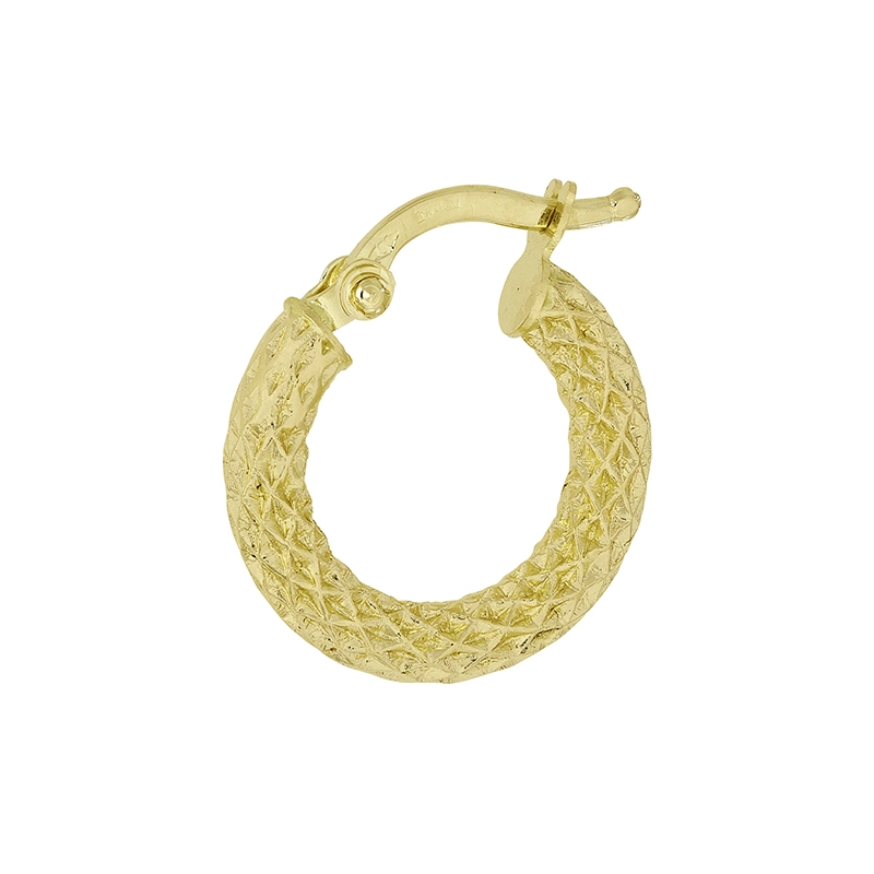 Candongas en oro amarillo de 18 Kilates con visos, Tubo, 3 mm. de ancho