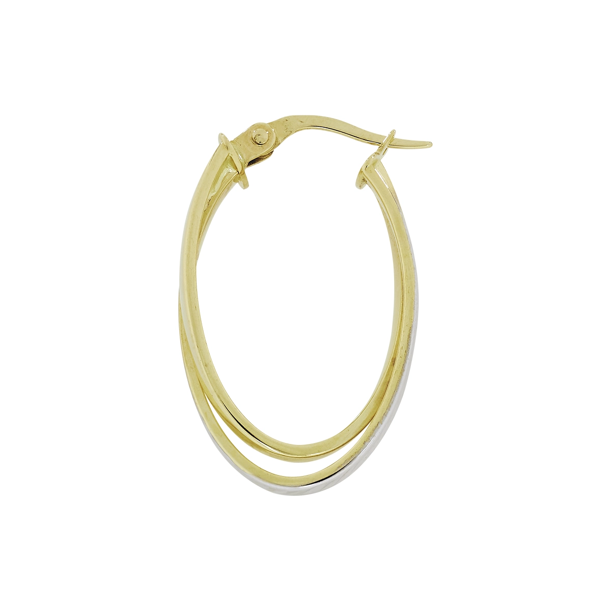 Candongas en oro amarillo de 18 Kilates con visos, Plana, 2 mm. de ancho