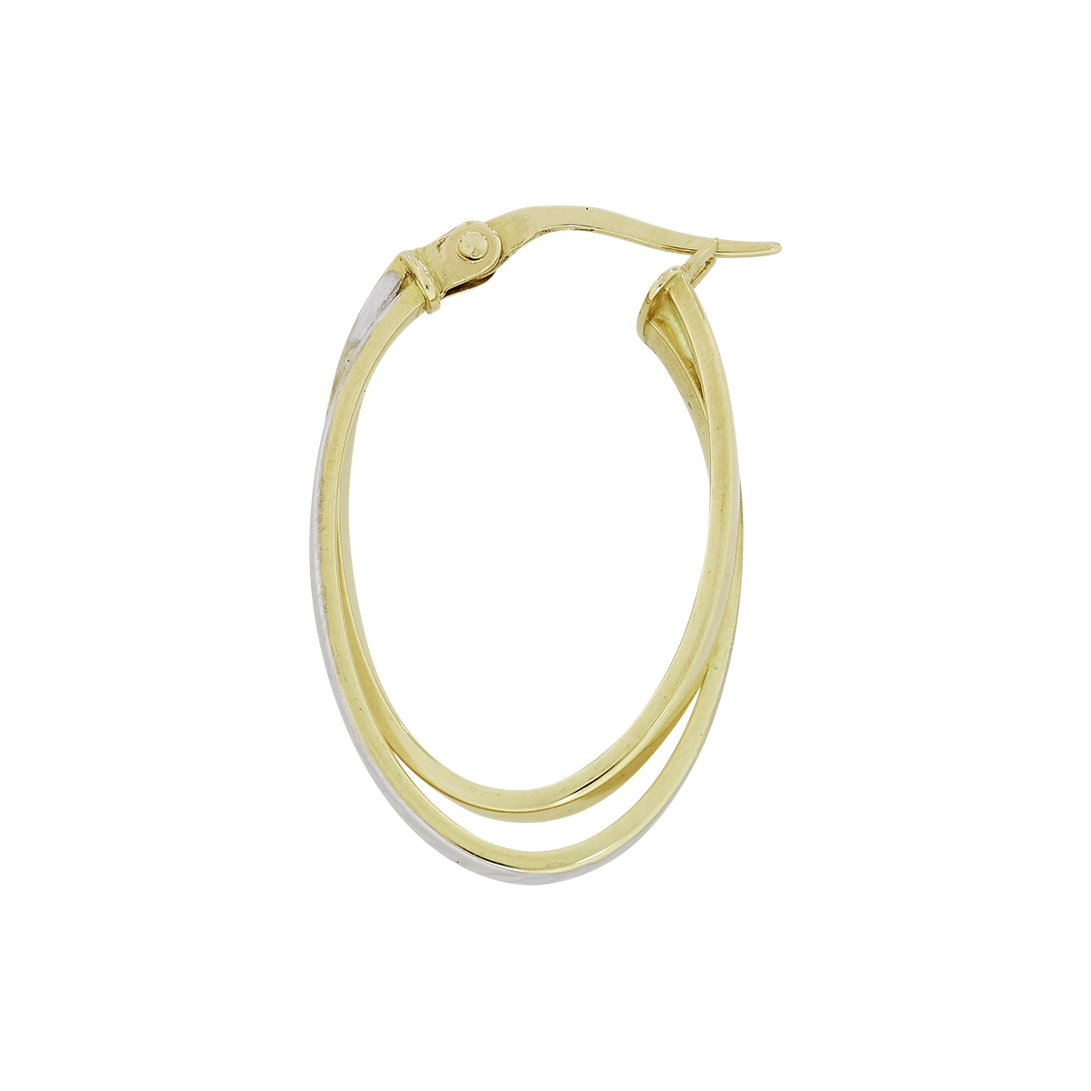 Candongas en oro amarillo de 18 Kilates con visos, Plana, 2 mm. de ancho