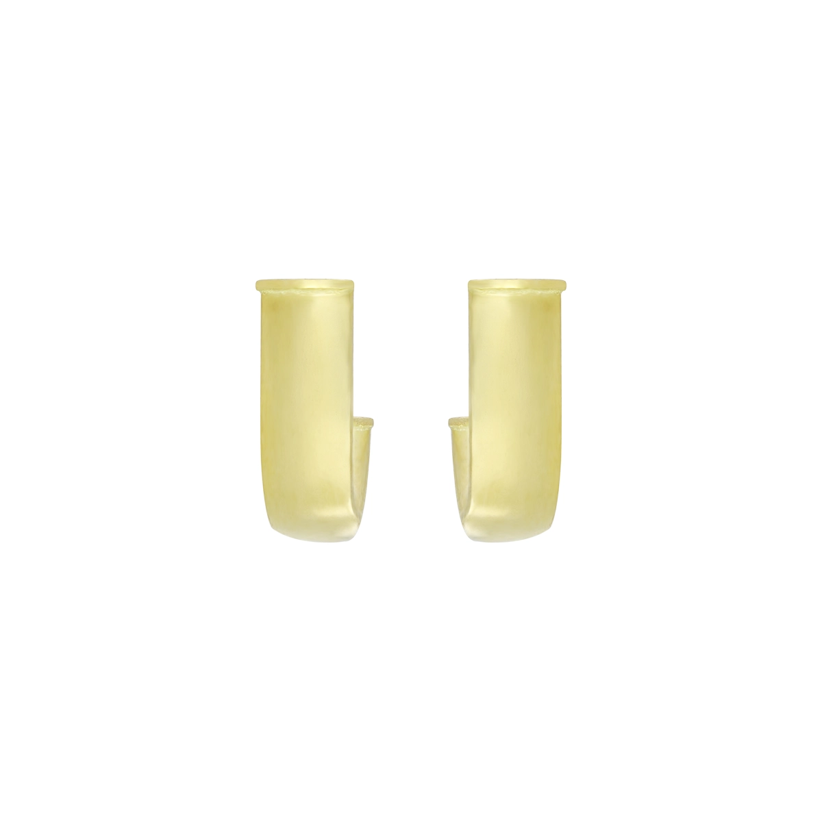 Candongas en oro amarillo de 18 Kilates, 1/2 caña, 4 mm. de ancho