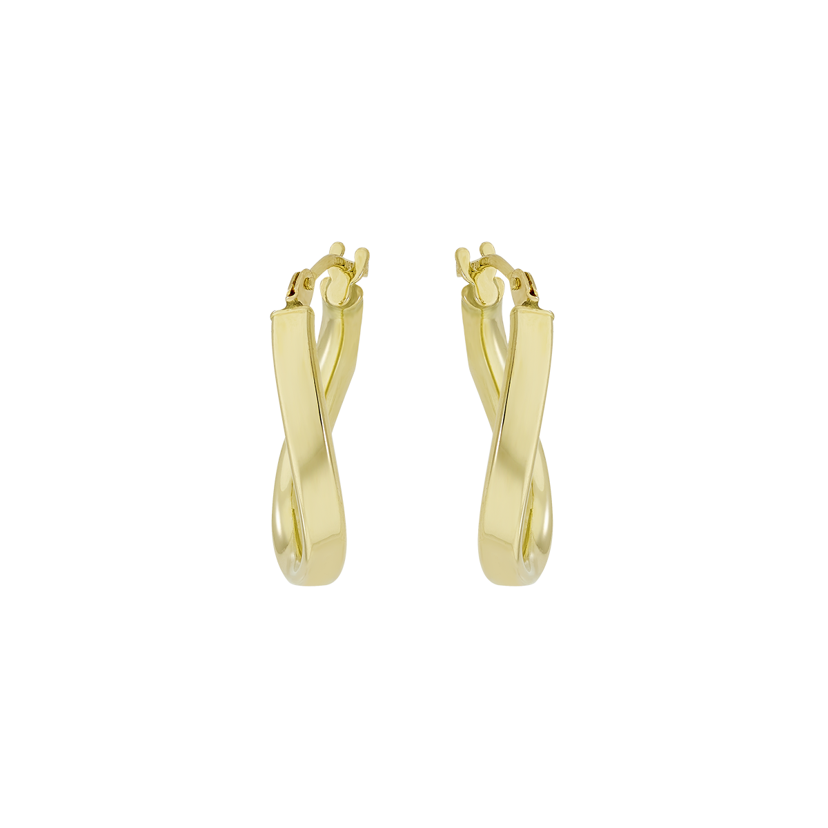 Candongas en oro amarillo de 18 Kilates, Plana, 2.50 mm. de ancho