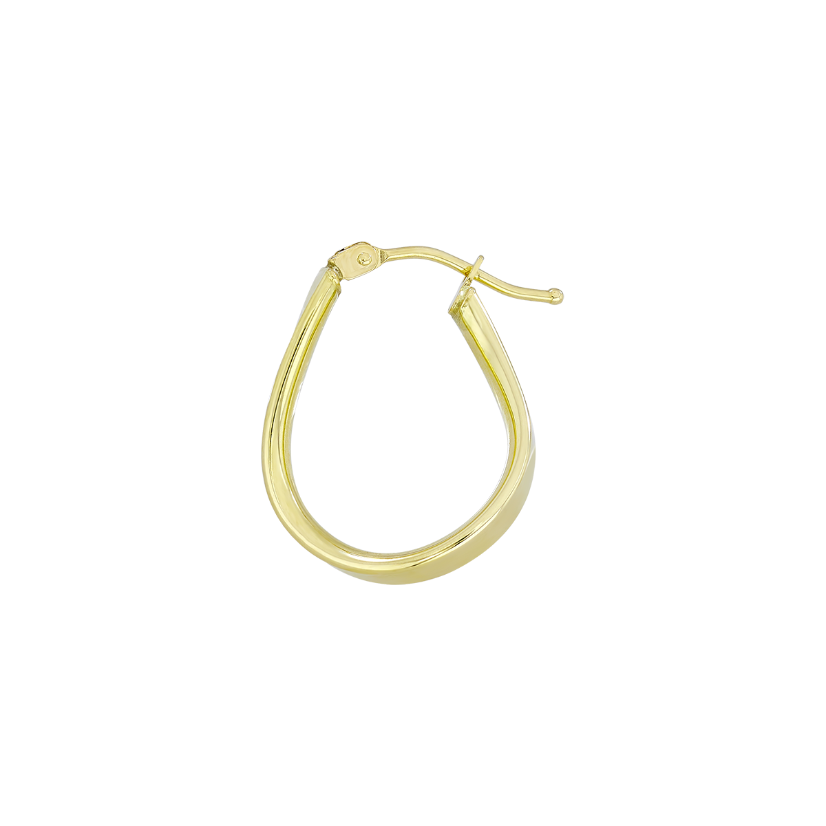Candongas en oro amarillo de 18 Kilates, Plana, 2.50 mm. de ancho