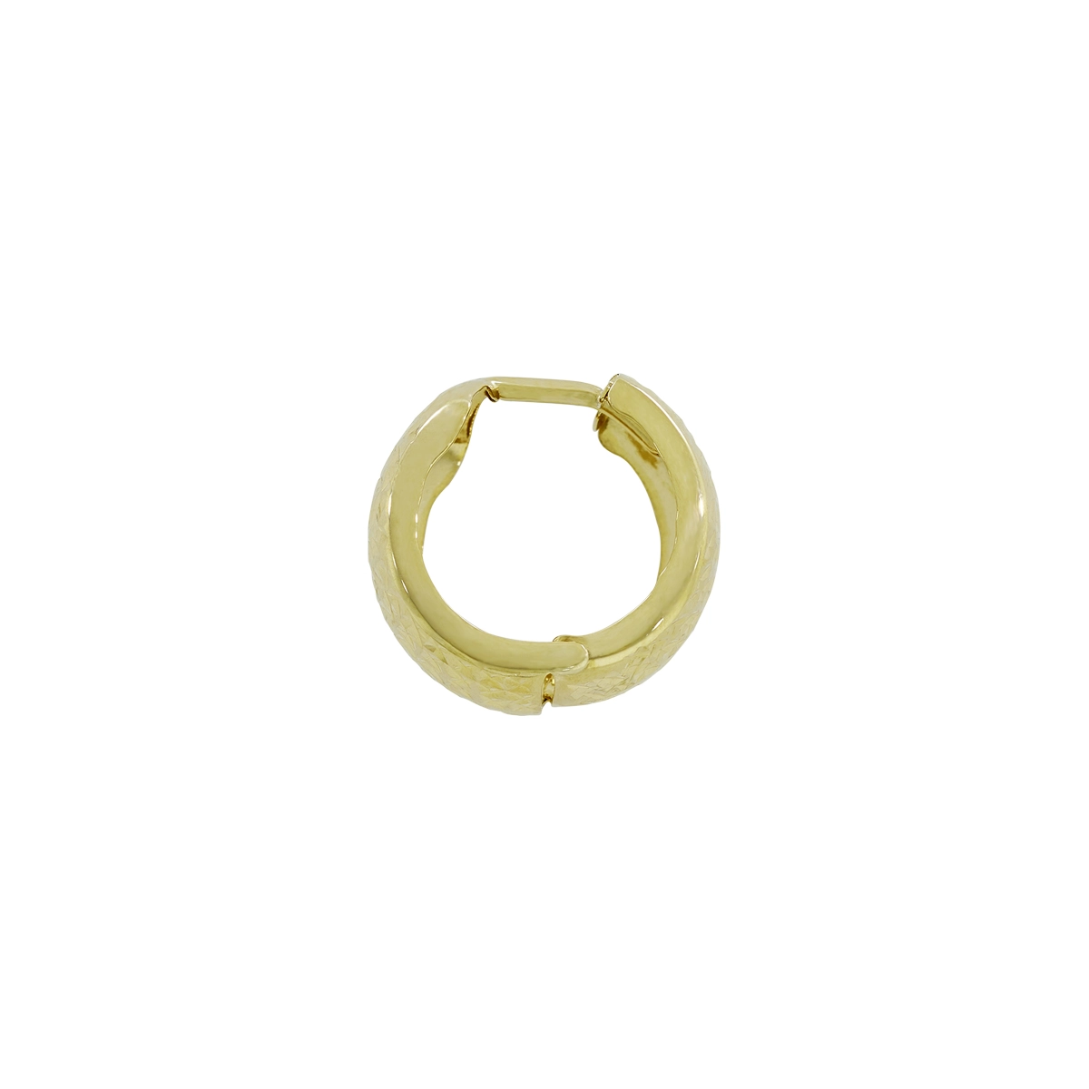 Candongas en oro amarillo de 18 Kilates con visos, 1/2 caña, 7 mm. de ancho