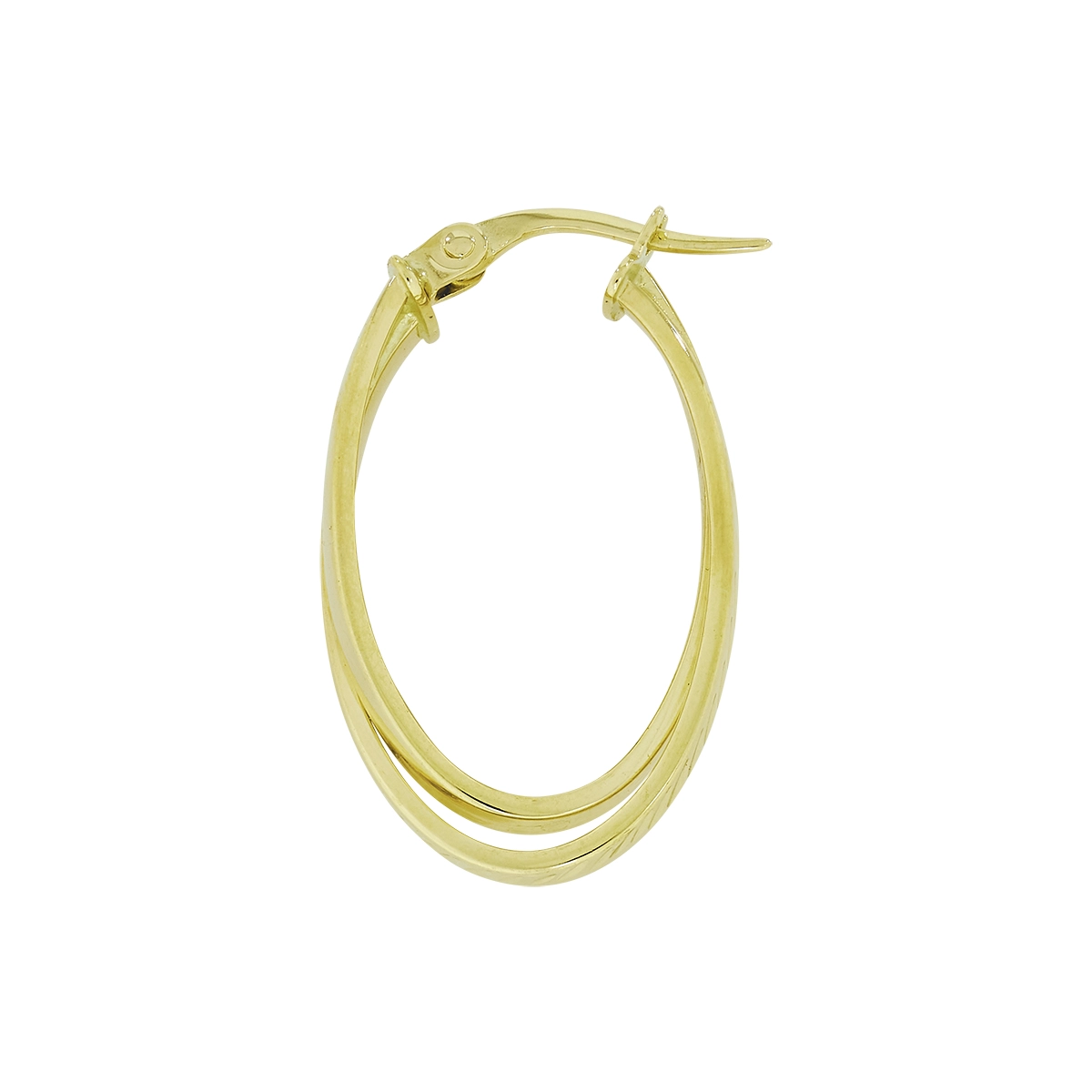 Candongas en oro amarillo de 18 Kilates con visos, Plana, 2 mm. de ancho