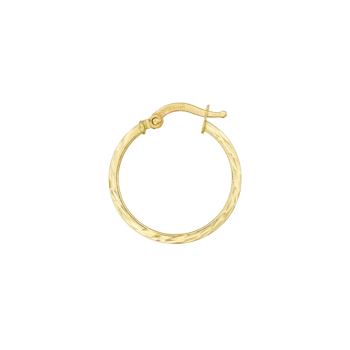 Candongas en oro amarillo de 18 Kilates con visos, Plana, 1.50 mm. de ancho