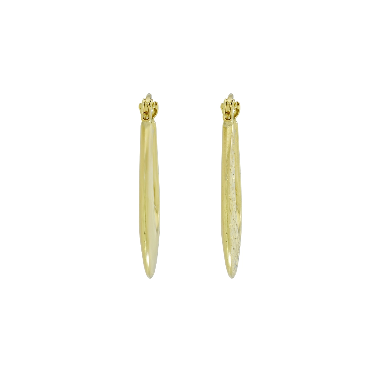 Candongas en oro amarillo de 18 Kilates con visos, Degrade, 2.50 mm. de ancho