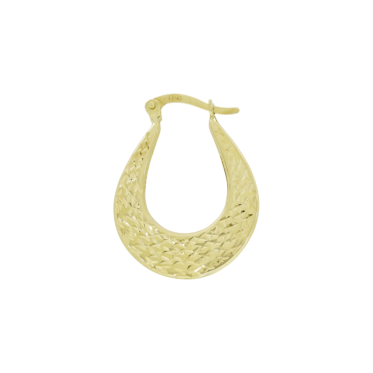 Candongas en oro amarillo de 18 Kilates con visos, Degrade, 2.50 mm. de ancho