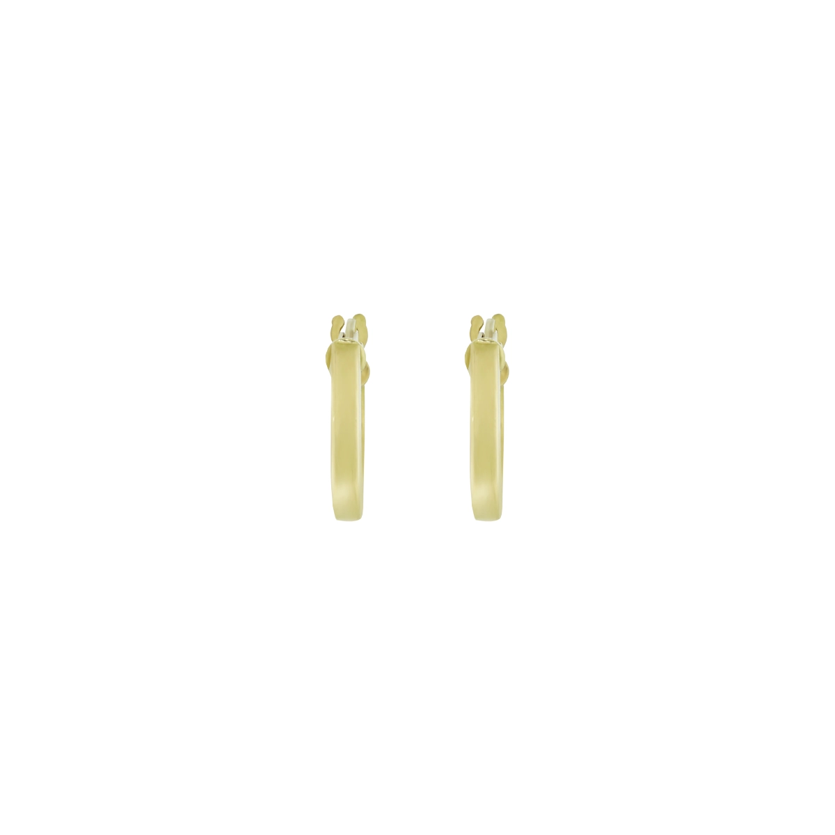Candongas en oro amarillo de 18 Kilates, Plana, 1.50 mm. de ancho