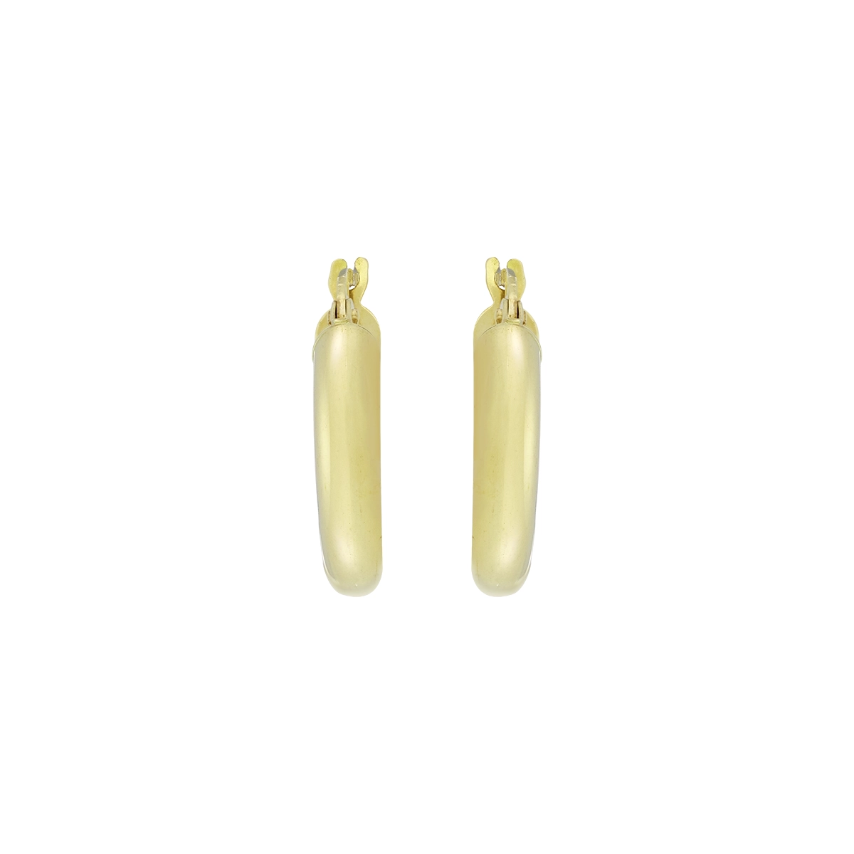 Candongas en oro amarillo de 18 Kilates, Tubo, 3.50 mm. de ancho