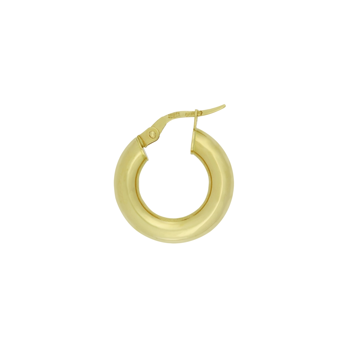 Candongas en oro amarillo de 18 Kilates, Tubo, 3.50 mm. de ancho