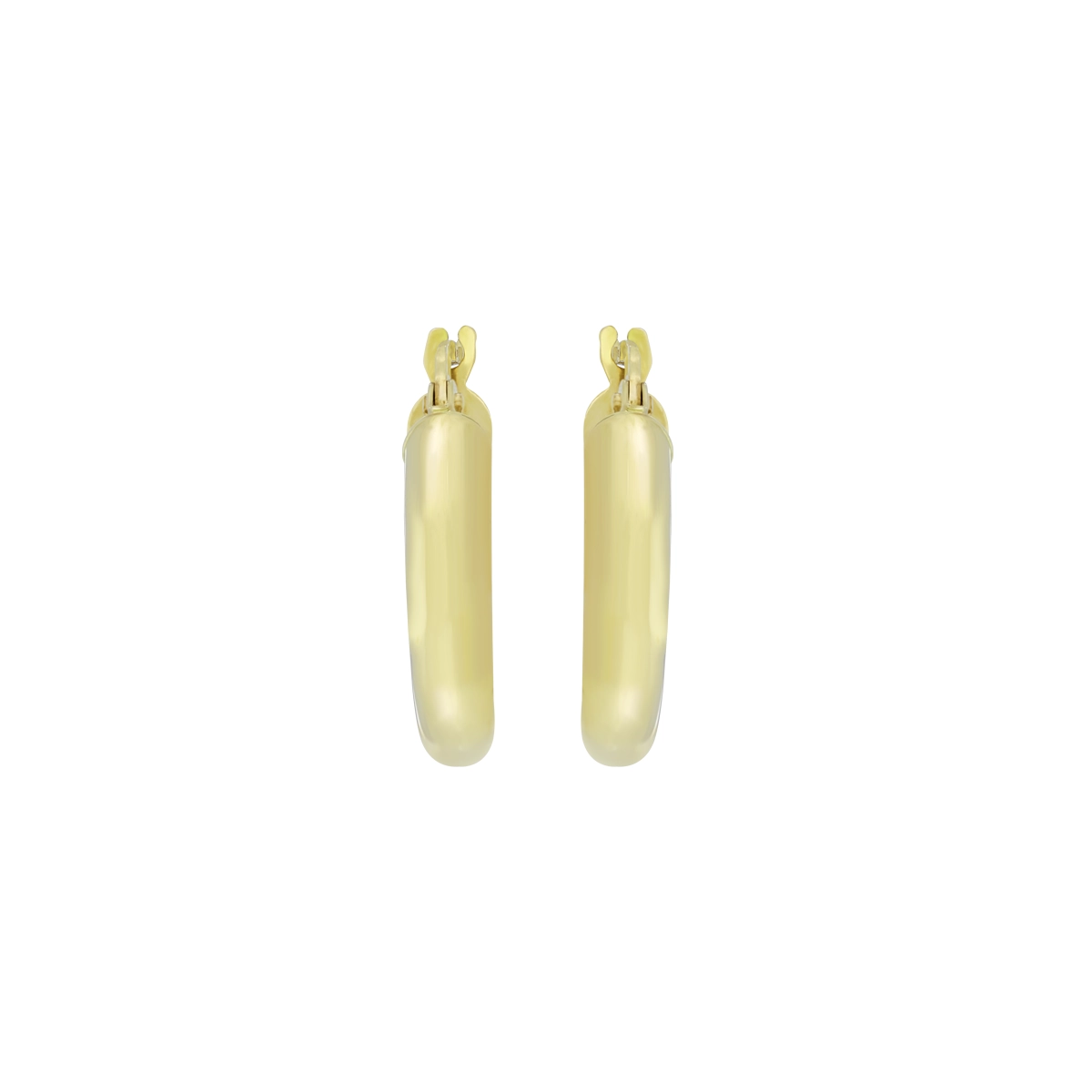 Candongas en oro amarillo de 18 Kilates, Tubo, 3.50 mm. de ancho