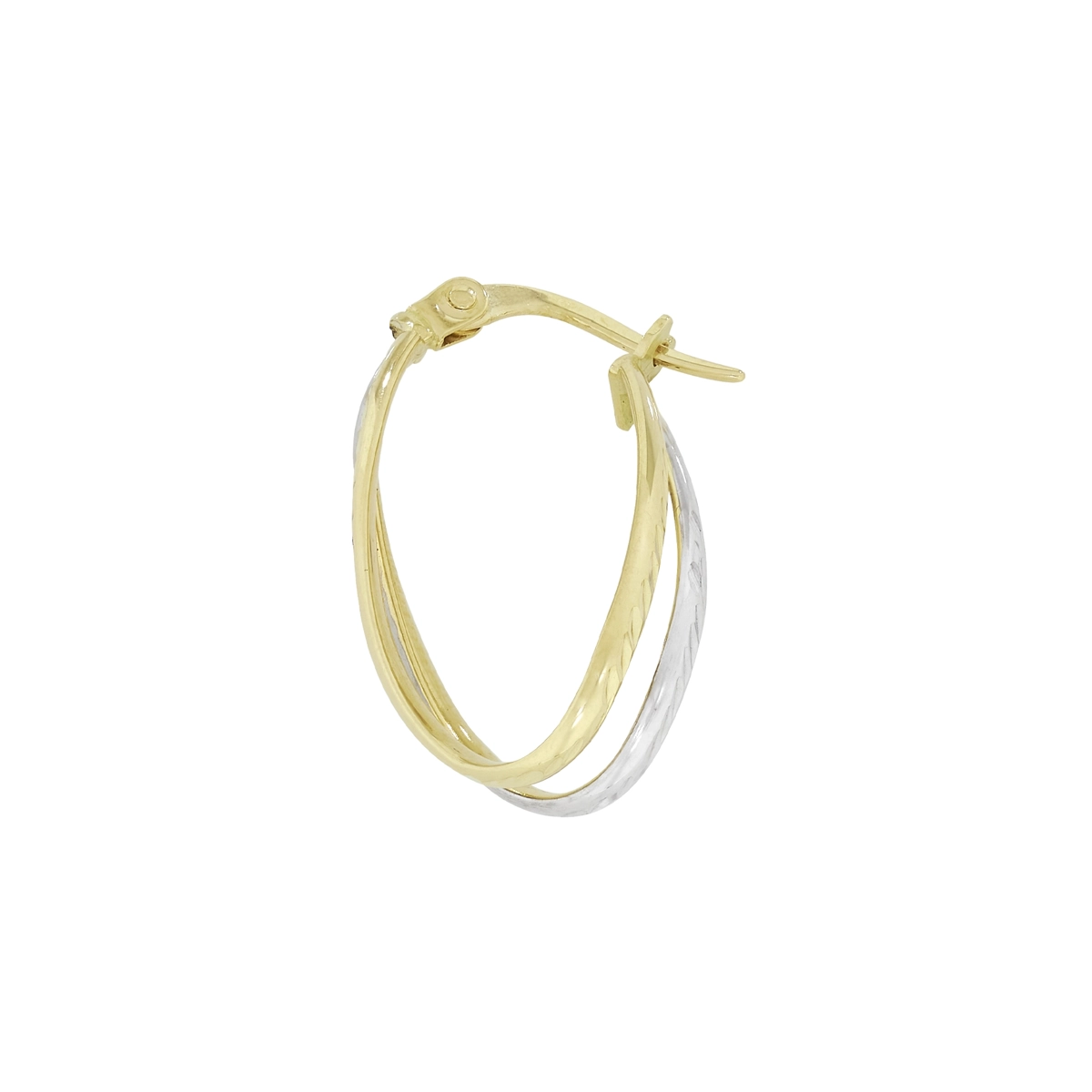 Candongas en oro amarillo de 18 Kilates con visos, 1/2 caña, 5 mm. de ancho